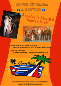 REPRISE DES COURS SALSA AVEC THIERITO dès le 8 Septembre 2009 à partir de 19H